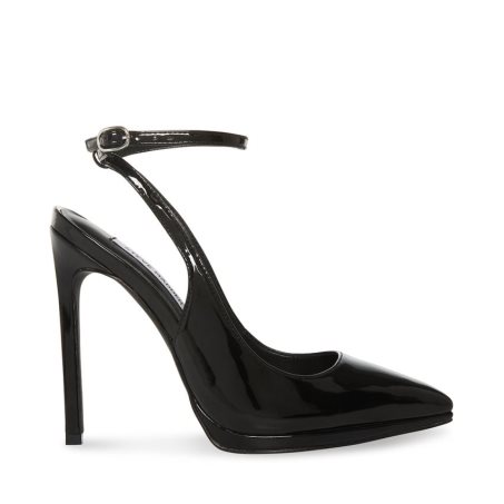 Black Steve Madden Zayla Patent Women's Heels | PH 9640XNJ